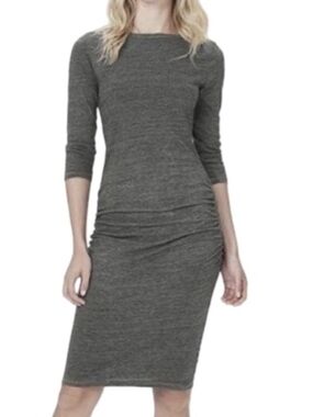 Standard James Perse Jersey Ruched Dress Space Dyed Gray Size 1/Small *READ